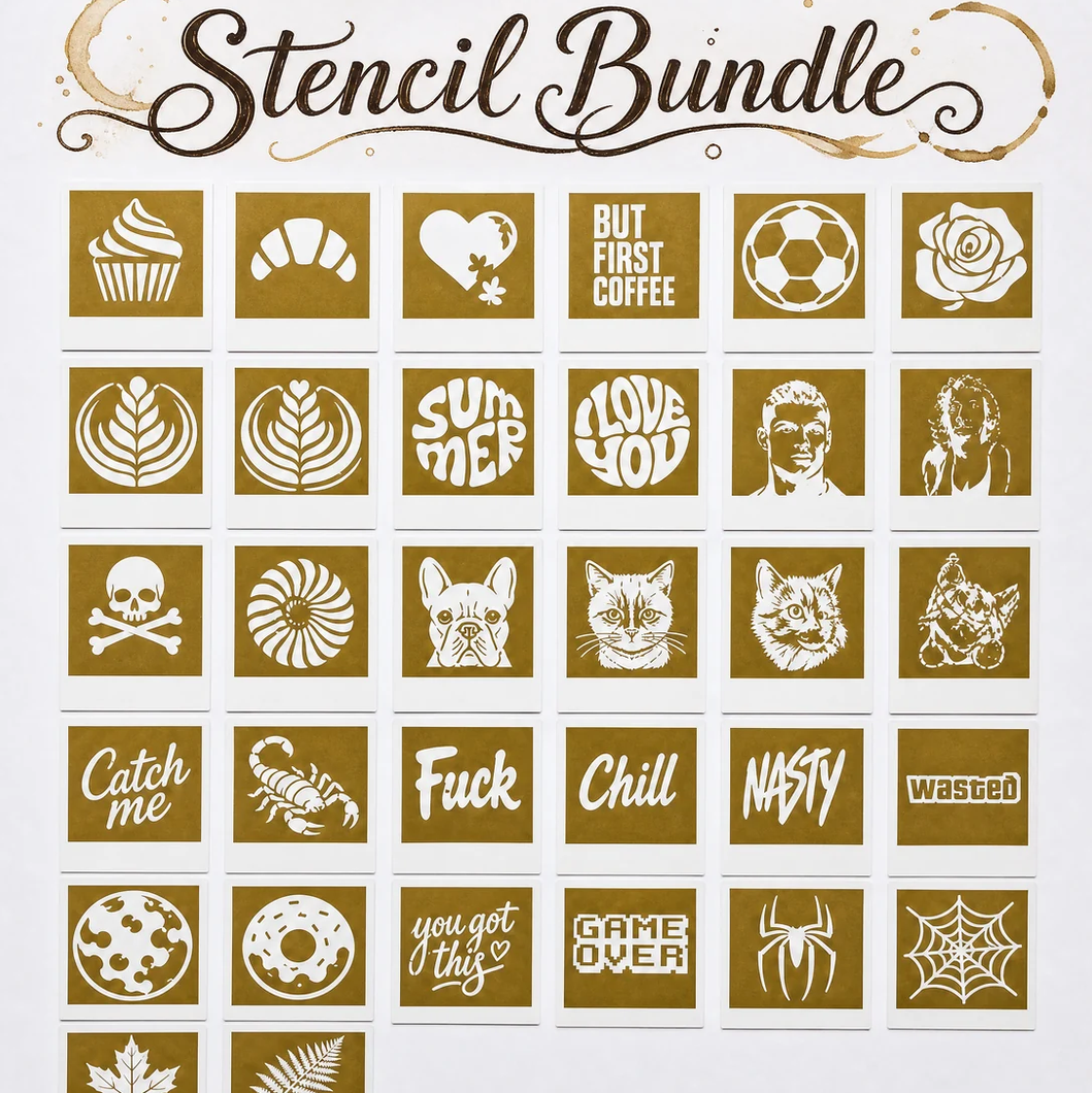 DailyBrew Coffee Photo Printer + 4 Stencil Set