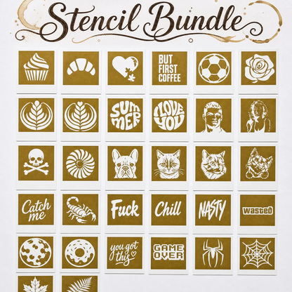 DailyBrew Coffee Photo Printer + 4 Stencil Set